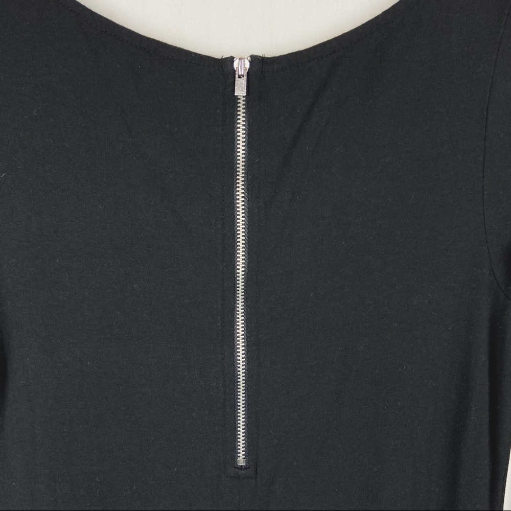 Black Express Zip Back Swing Dress Medium Long - Picture 5 of 5